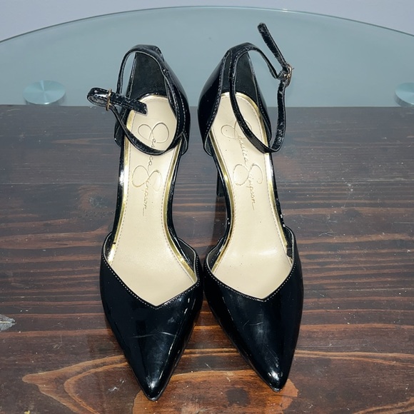 Jessica Simpson Black Patent Leather Stiletto Heels 6 - Picture 3 of 14